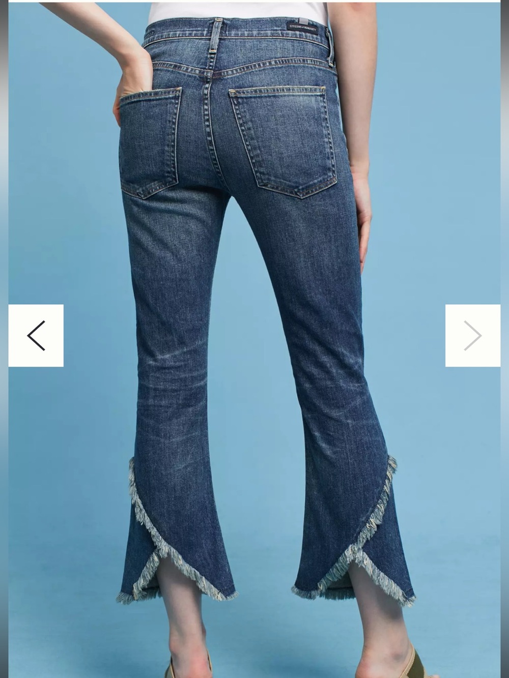 COH CITIZENS OF HUMANITY DREW FRAY HIGH RISE BLUE JEAN WOMENS